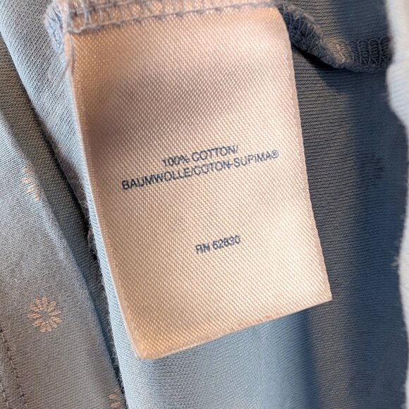 Lands’ End Women's 3X Nightgown Long Sleeve Floral Knit Cotton Sleepwear Blue - Picture 8 of 8